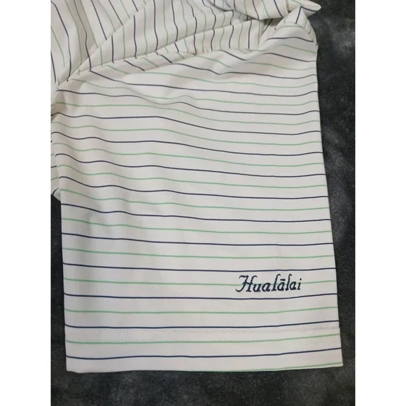 Peter Millar Summer Comfort Golf Polo Blue Striped Casual Hualalai Sz XL - Picture 3 of 8